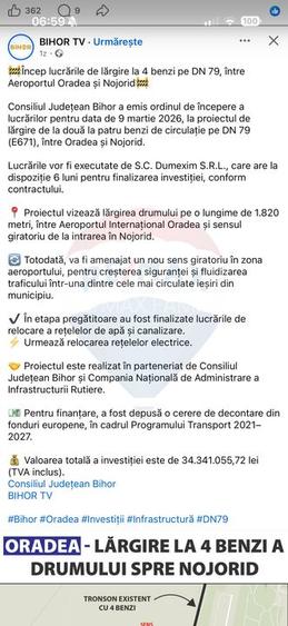 Teren 7,868mp, Aeroportul Oradea / DN E71/viitorul sens giratoriu - 3