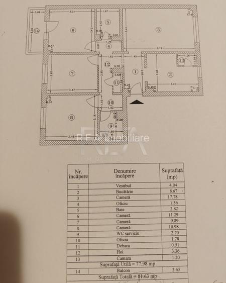 4 camere, 2/4, 82mp, bloc 1980-Gorjului - 9