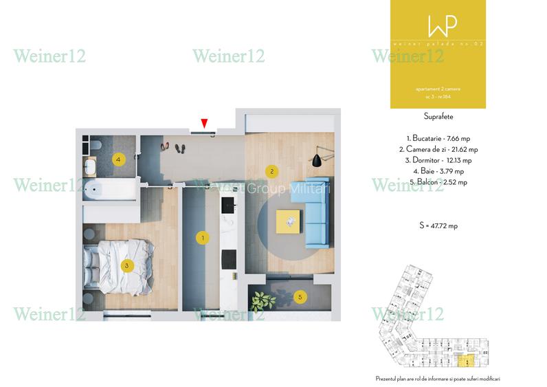 Apartament 2 Camere Direct Dezvoltator Weiner2 VestGroup Stradal - 10