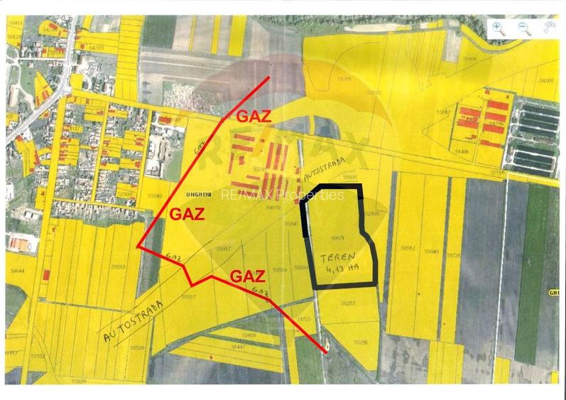 Terenuri Investitie 43485 mp Ungheni-Mures / Autostrada - 4