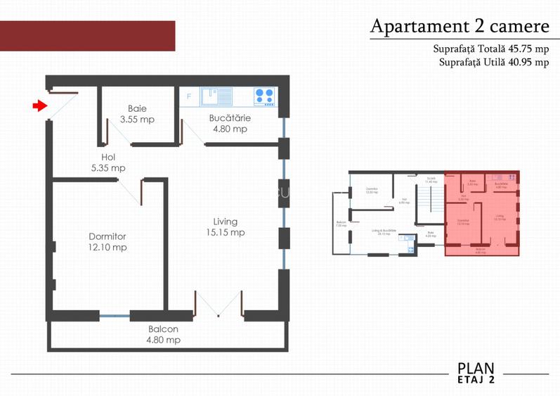 Apartament 2 camere | Vila Boutique P+2+M | Apusului | OFERTA LIMITATA - 2