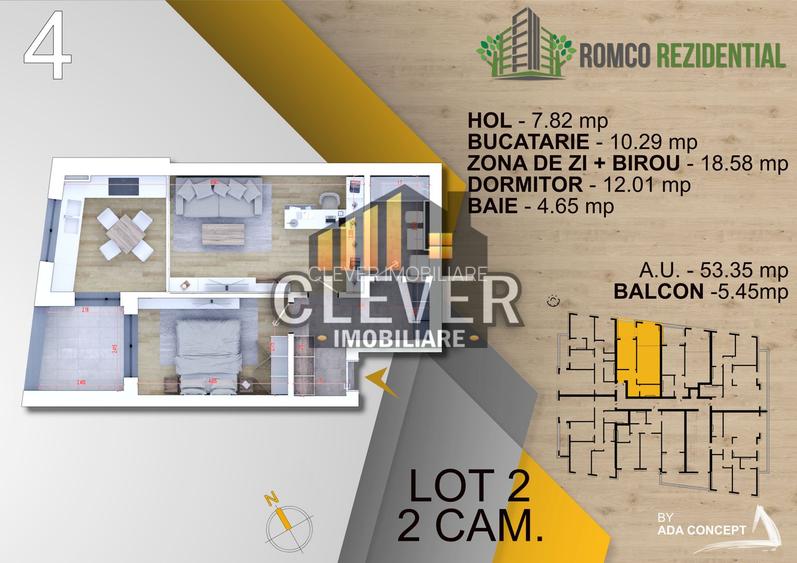 Ap 2 camere, Panouri Fotovoltaice, Ventilatie inteligenta - Pallady - 2