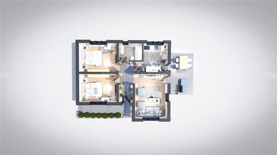 Casa cu 3 camere, 400mp, de vanzare in Miroslava-Ciurbesti. Comision 0 - 21