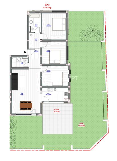 Comision 0 - Dezvoltator 4 cam curte proprie - 155000eur TVA si parcare inclusa! - 1
