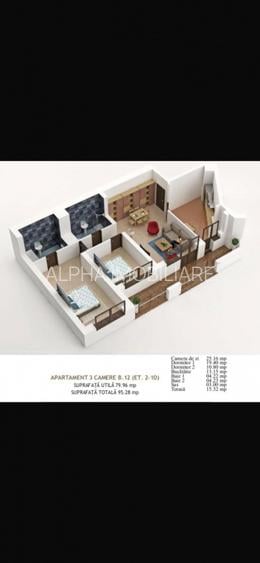 Apartament 3 camere Mihai Bravu | 2 min metrou | Terasa 15 mp | Parcare inclusa - 8