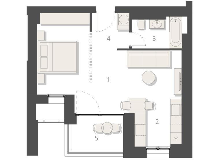 AFI Home North - studio dublu, mobilat&utilat premium, pet friendly, etajele 1-8 - 1