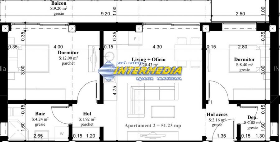 Apartament  2 camere 40 mp Bloc Nou 2025 Bucatarie Balcon mare Finisat Parcare - 10