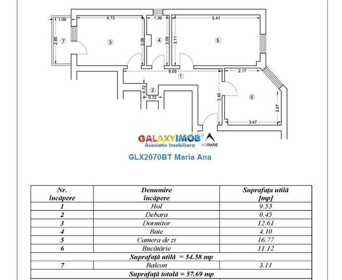Tur Virtual: Apartament 2 camere, 57.69 mp. etaj 2, Nicolae Iorga! - 3