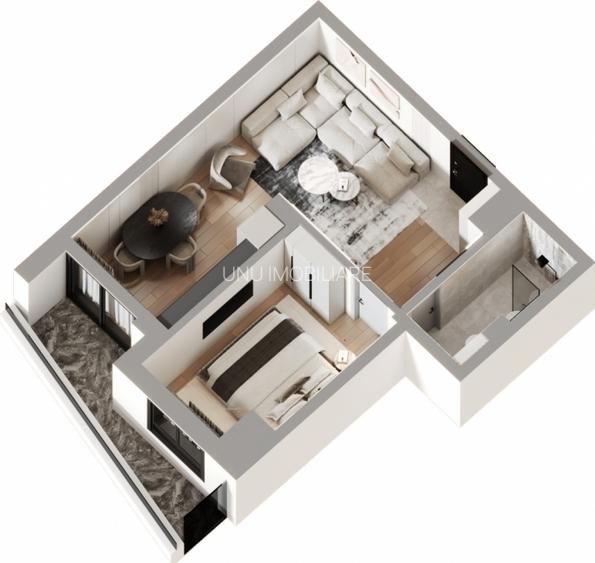 Apartament 1 camera Pasarela Octav Bancila,Dacia - 2