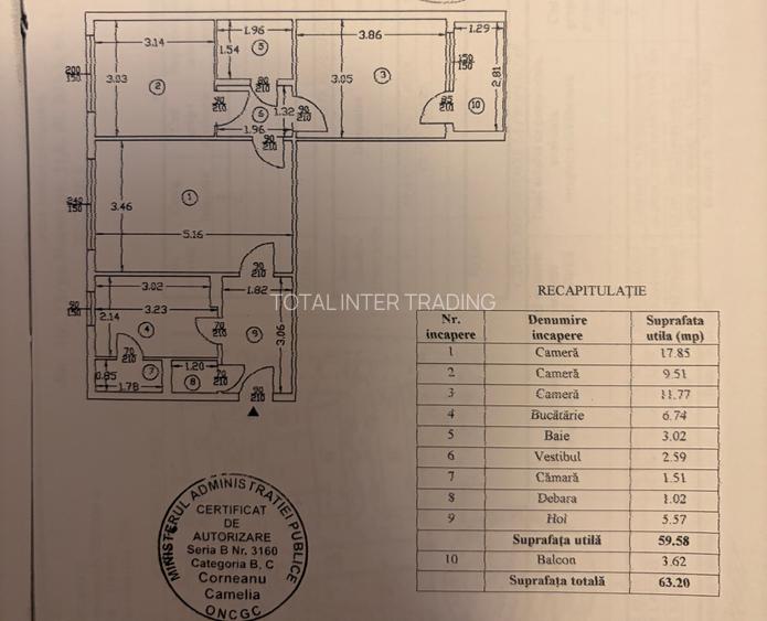 Vanzare-3 camere-Dr Taberei-Tg Neamt-3/4-sdec-bl 78-termopan-124000 E - 6