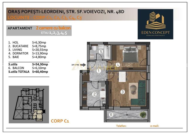 NOU Apartament 2 camere Popesti Leordeni - 10