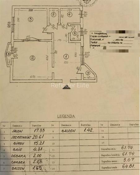 Apartament 2 camere 64,81 mp | decomandat | mobilat si utilat| Unirii - Splaiul - 6