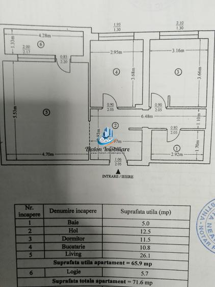 Apartament 2 camere decomandat, parter, 72 mp, Precista, Piatra Neamt