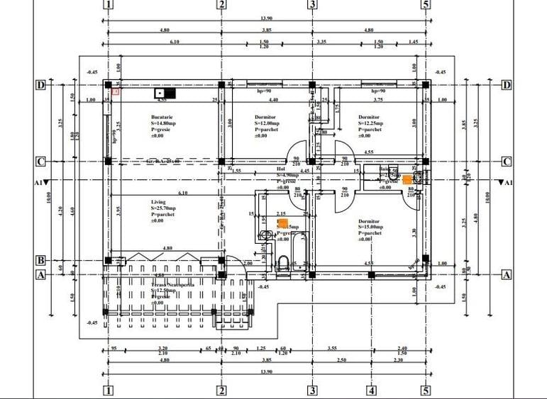 Valea Lupului CASA PARTER 4cam sc=115mp TEREN 380mp toate utilitatile