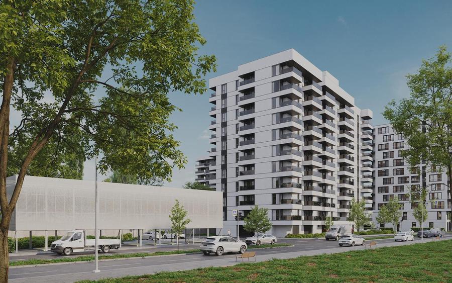 Apartament 2 camere tip studio cu bucatarie deschisa