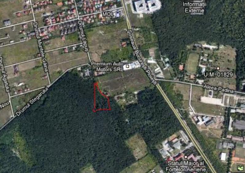 Teren forestier 9.999 mp – Șos. București-Ploiești nr. 99E, Sector 1, Băneasa