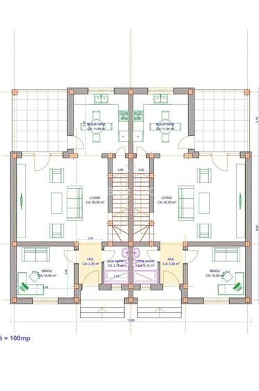 Duplex 4 camere | 2 băi | Toate utilitățile | Moșnița - Comision 0 - 15