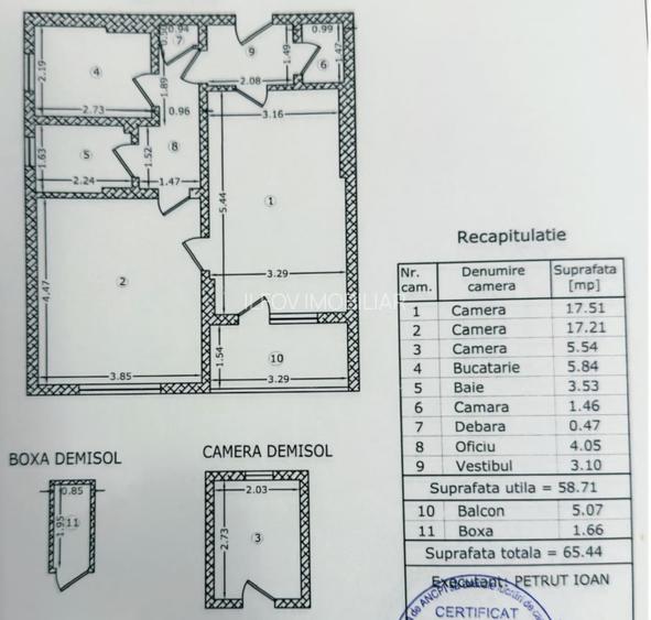 Apartament 2 cam Floreasca, 58.7mp, centrală proprie, renovat, decomandat, boxă - 17