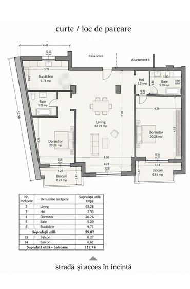 Vânzare apartament 2/3 camere 113 mp. Portul Tomis