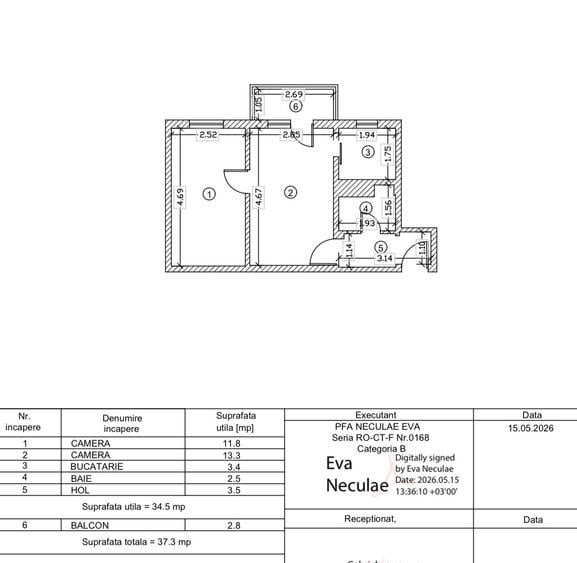EXCLUSIV! Apartament 2 camere - zona Inel II/Salvare - 65.000 euro(Cod E8+E10)