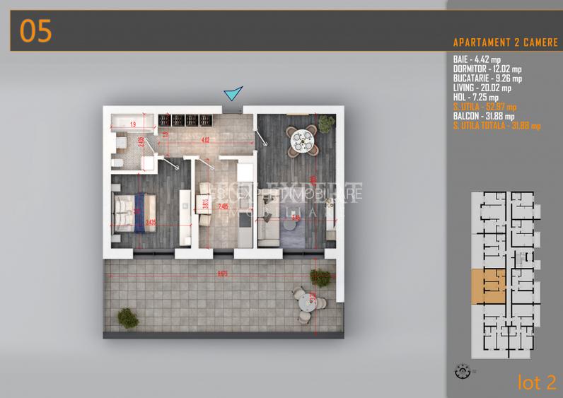 2 Camere Terasa Spatioasa | Bonus Parcare Exterioara la avans 50% - 7