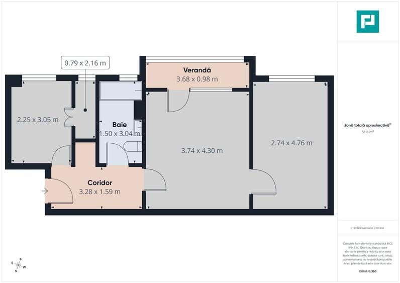 Apartament 2 camere – Rogerius