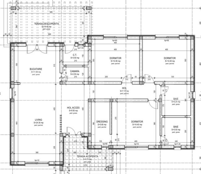 Casa plan parter,119mp utili, 500mp teren,Paulesti