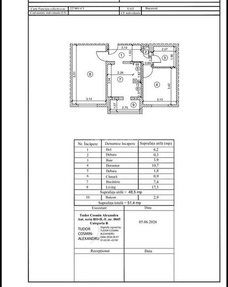 Vanzare apartament 2 camere Teiul Doamnei - 9