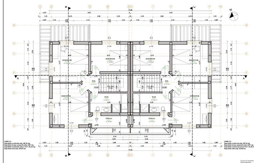 Duplex de vânzare în Dezmir – 120 mp utili / unitate, teren 350–550 mp