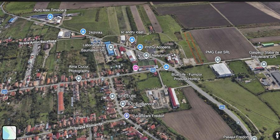 Teren Intravilan Industrial 4982mp Front 24m | Zona Freidorf