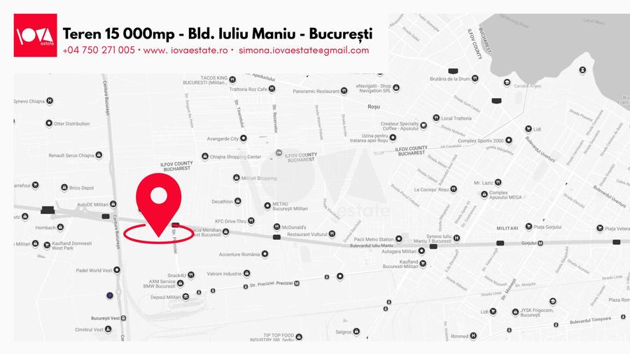 De vânzare: teren 15 000mp - Bd. Iuliu Maniu - oportunitate investiție