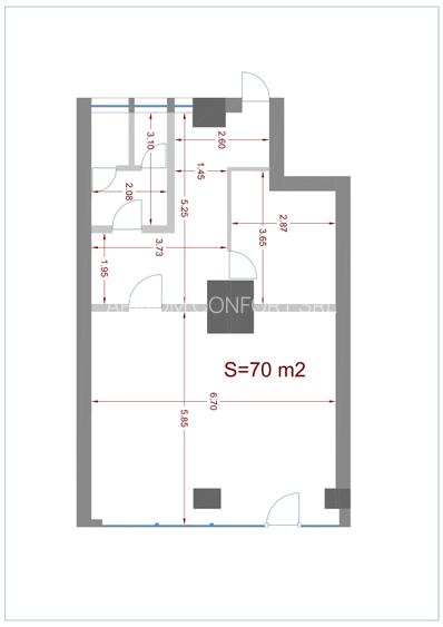 Inchiriere spatiu comercial Teiul Doamnei - 74mp - 33