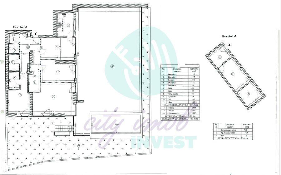 Apartament cu terasa de 350 mp si piscina privata