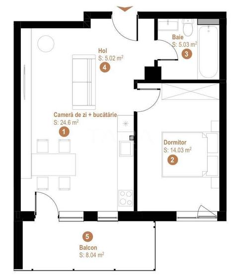 Apartament modern cu 2 camere – zonă Vivo
