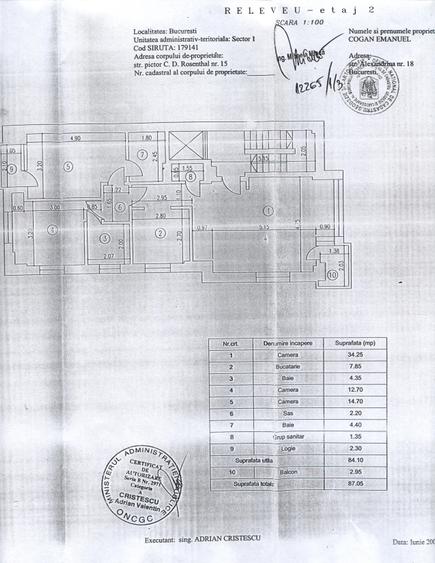 3 Splendid in Primaverii etaj 2 din 3, in bloc butic, parcare