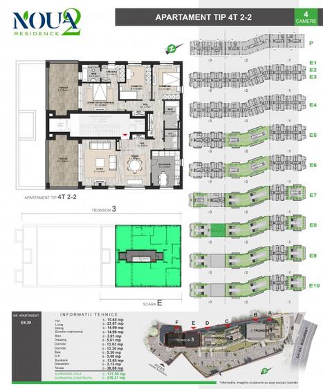 Apartament cu 4 camere  - Penthouse - finalizat/intabulat , Noua Residence 2