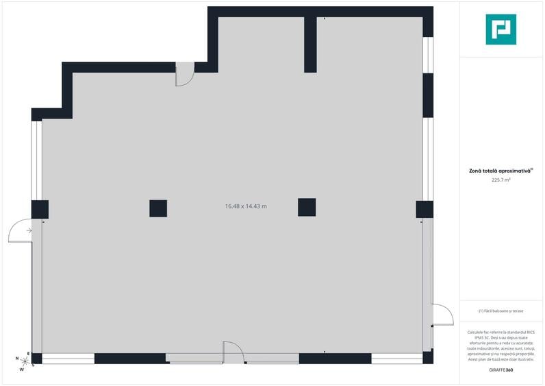 Spațiu comercial 227 mp in zona Tipografilor