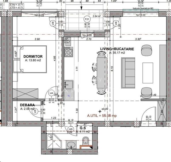 Apartament 2 camere, grădină 53 mp, parcare, Doamna Stanca, Șelimbăr - 1