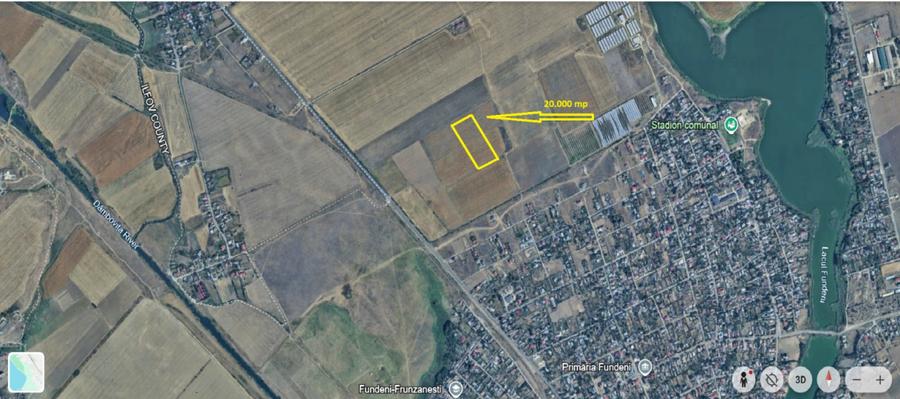 Teren intravilan 20.000 mp – Comuna Fundeni