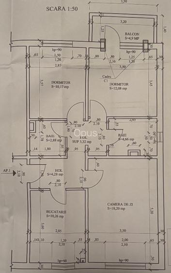 Proprietar vand apartament 3 camere, parter inalt, zona linistita   - 12