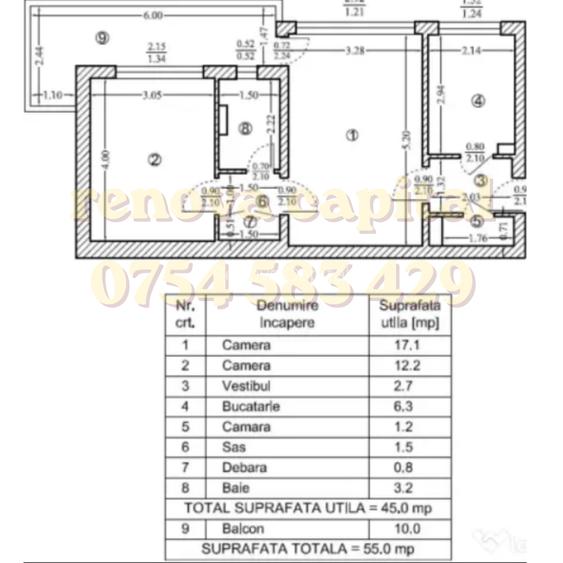 Apartament 2 camere, situat la intrarea in Parcul Bazilescu - 1