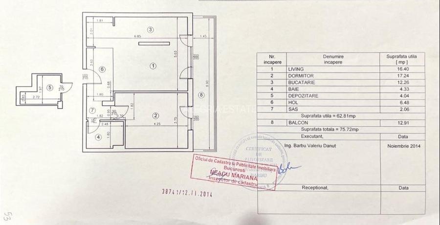 Apartament spatios-2 camere-loc de parcare- Aurel Persu-Berceni-Comision 0 - 16