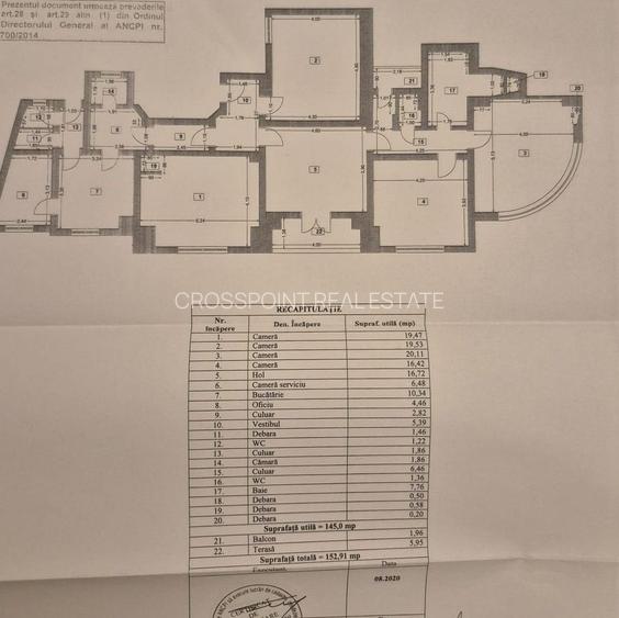 Apartament 5 camere de vanzare Piata Romana 145 mp - 1