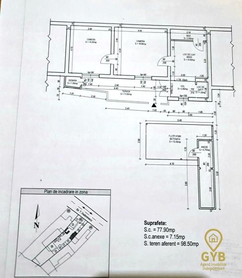 Casa cu de vanzare cu 2 camere Ultracentral, pe Tudor Vladimirescu - 1