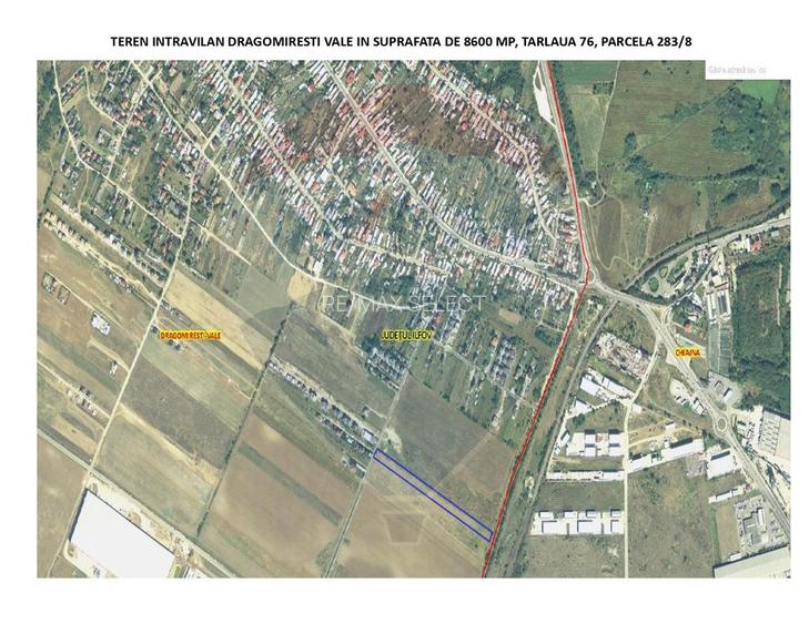 Vanzare teren intravilan 8,600mp Dragomiresti-Vale - langa A0 si A1 - 3