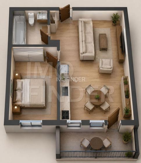 Apartament 2 camere premium | Imobil nou 2025 | Zona Vivo - 1