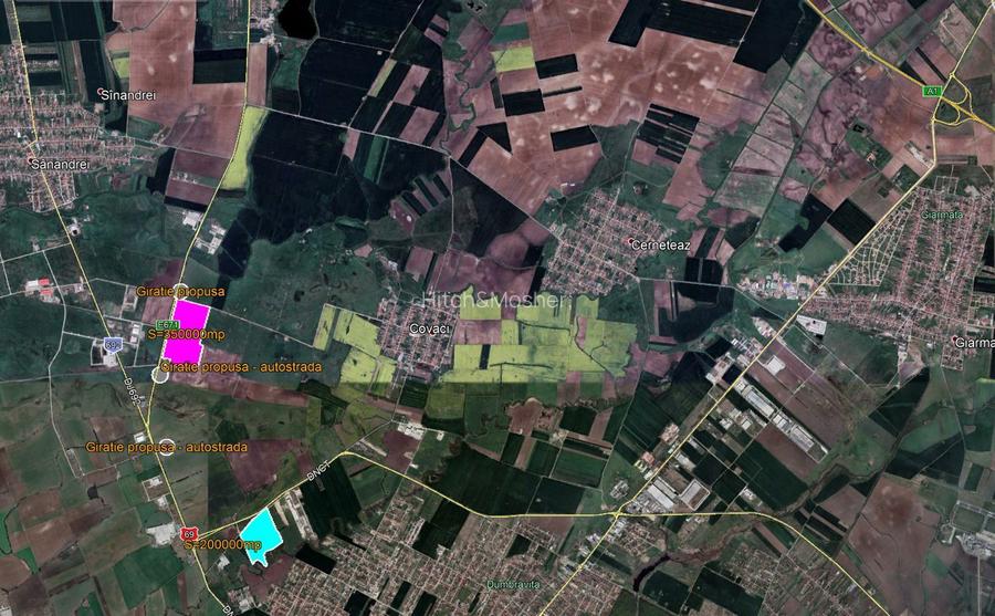 De vanzare teren logistica/industrial, coborare bretea A1 - Sanandrei, Timis - 6