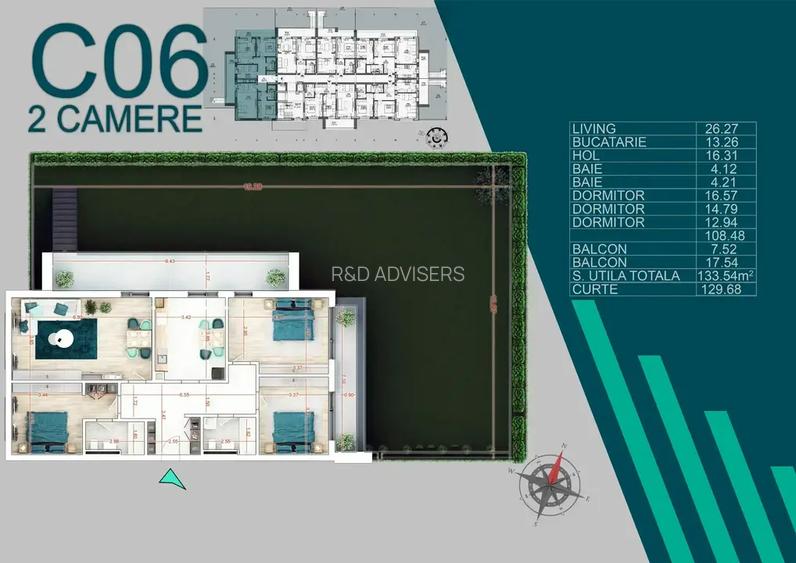 4 Camere cu gradina de 130 mp Theodor Pallady Metrou N. Teclu - 2