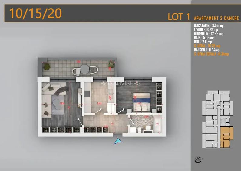 APARTAMENT 2 CAMERE DECOMANDAT THEODOR PALLADY 15 MIN METROU N TECLU - 11