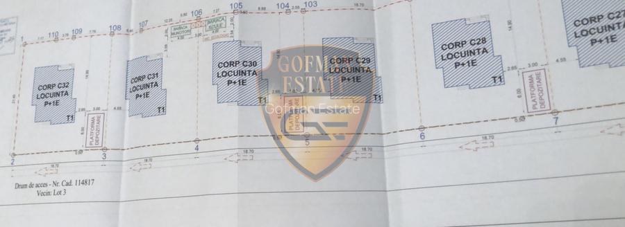 Proiect Investitie Cumpana, 6,7 ha lotizat, 132 case, aprox 400 mp, PUZ P+1, 2xD - 14